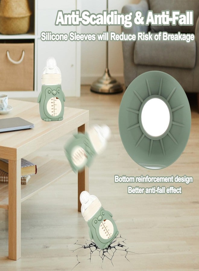 بوسوها عبوة من 3 أغطية سيليكون من BUSOHA لزجاجات MAM - أغطية زجاجات أطفال متوافقة مع زجاجات MAM الزجاجية، حامل زجاجة أطفال مضاد للكسر، 6 أونصة - Image 3